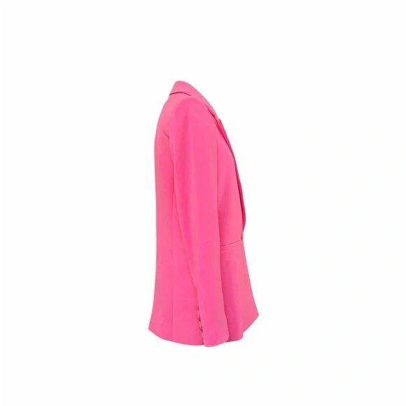 Alice + Olivia NWT Denny Notch Collar Boyfriend Blazer In Wild Pink Ret. $495 - Picture 4 of 10